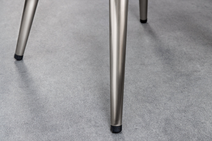 Scaun de bar INDUSTRIAL din metal mat argintiu, 73-81 cm [7]