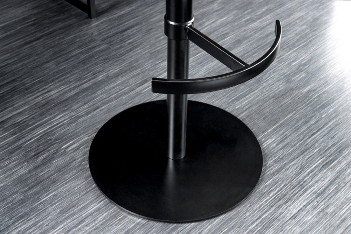 Scaun de bar rotativ BIG GEORGE din piele antracit cu inaltime ajustabila [9]