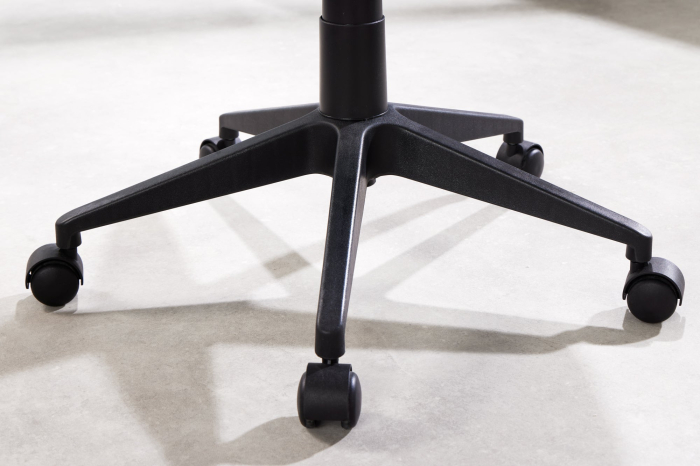 Scaun de birou LAZIO din piele artificiala neagra, 48-58 cm [9]