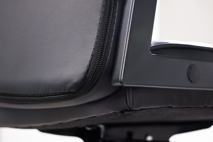 Scaun de birou LAZIO din piele artificiala neagra, 48-58 cm [7]