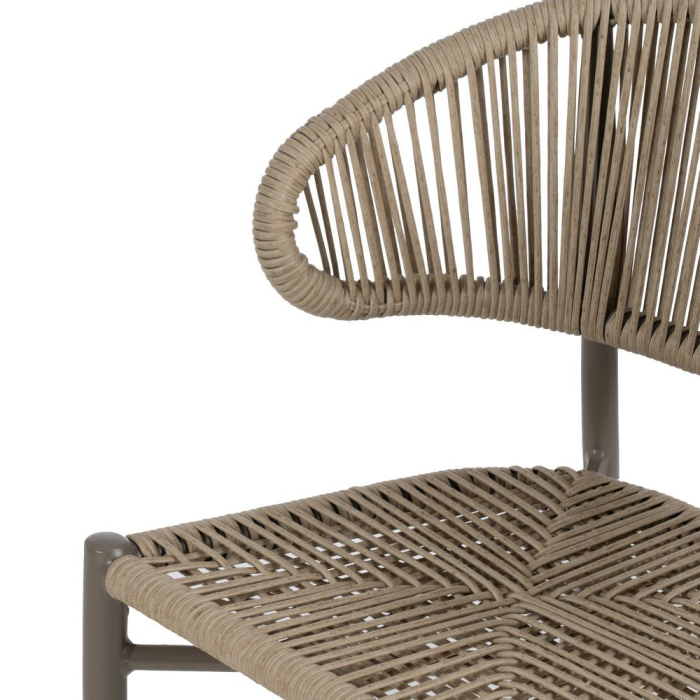 Scaun de exterior din aluminiu natural 59 x 58 x 79 cm [6]