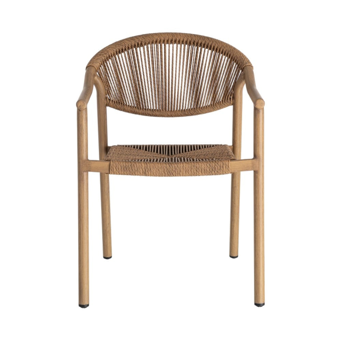 Scaun de exterior din aluminiu și rattan  56,50 x 62,50 x 80,50 cm [9]