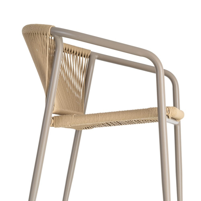 Scaun de exterior  din aluminiu și rattan  57 x 60 x 77,50 cm [3]