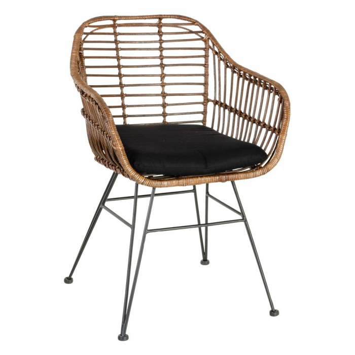 Scaun din metal și ratan 57 X 56 X 81 CM [3]