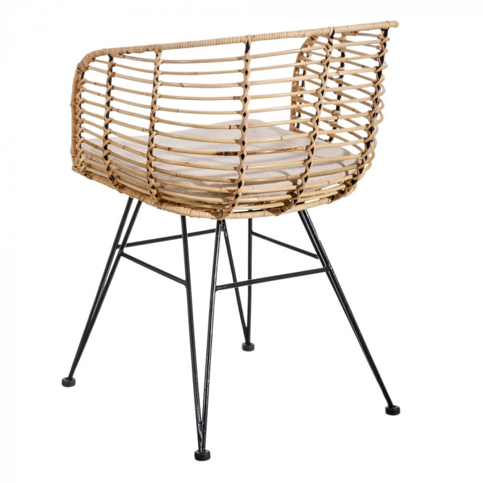 Scaun din metal și ratan 65 X 55 X 85 CM [15]