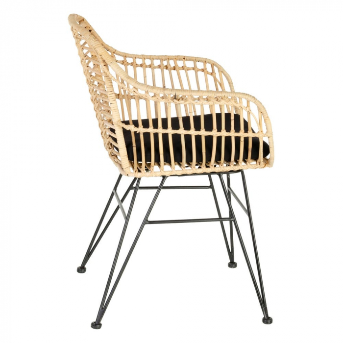 Scaun din metal și ratan 57 X 56 X 81 CM [3]