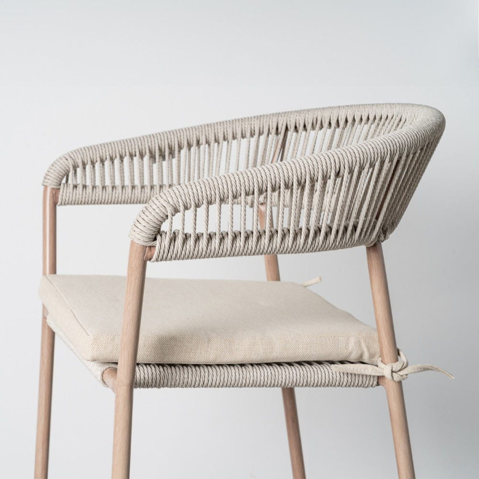 Scaun de exterior  din oțel și ratan  59 x 58 x 100,50 cm [3]