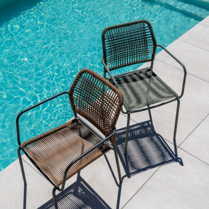 Scaun de exterior din oțel verde  53 x 63 x 78 cm [2]