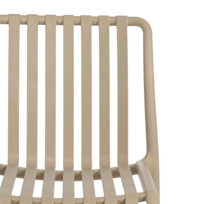 Scaun de exterior din polipropilenă bej 50 x 58 x 80 cm [7]