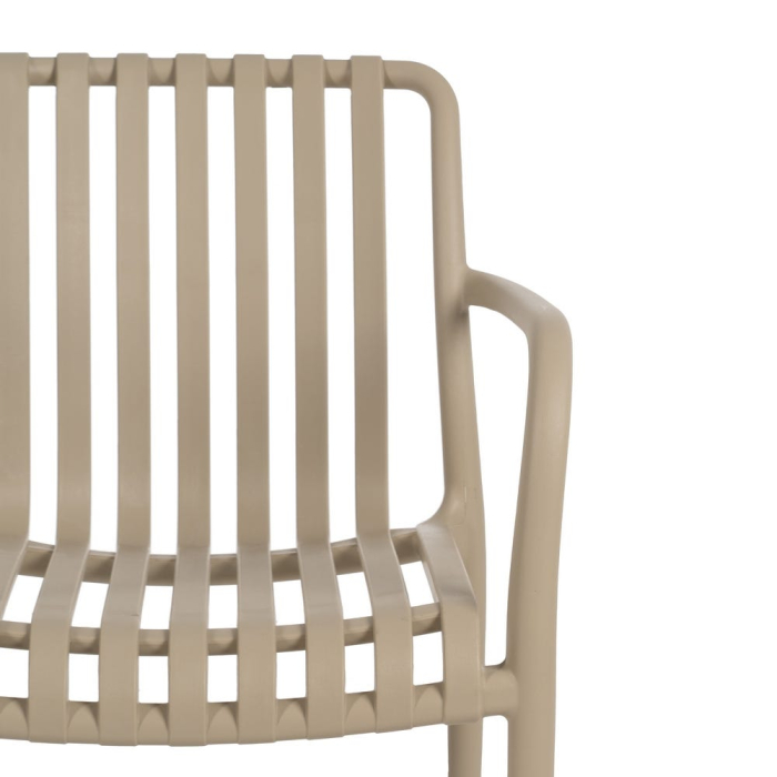Scaun de exterior din polipropilenă bej 56 x 57 x 81 cm [7]