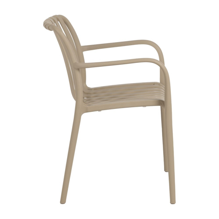 Scaun de exterior din polipropilenă bej 56 x 57 x 81 cm [5]