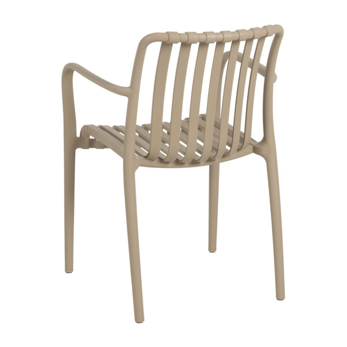 Scaun de exterior din polipropilenă bej 56 x 57 x 81 cm [6]