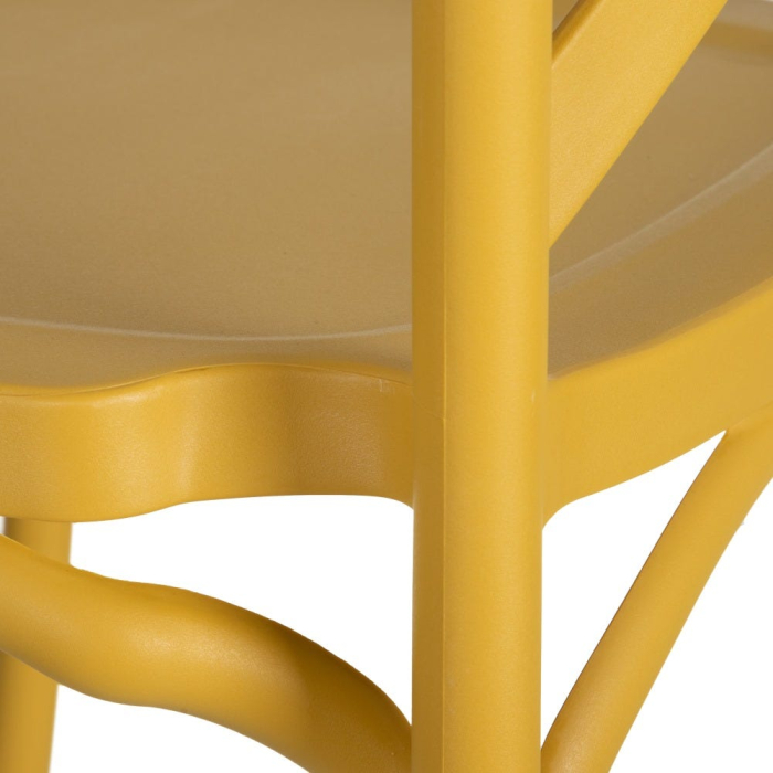 Scaun de exterior  din polipropilenă galben 48,50 x 43 x 91 cm [7]