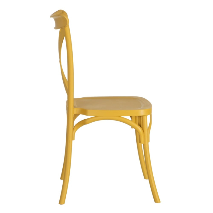 Scaun de exterior  din polipropilenă galben 48,50 x 43 x 91 cm [4]
