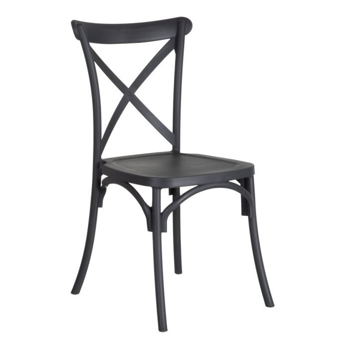 Scaun de exterior  din polipropilenă gri 48,50 x 43 x 91 cm [3]