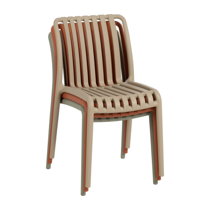 Scaun de exterior din polipropilenă teracotă  50 x 58 x 80 cm [4]