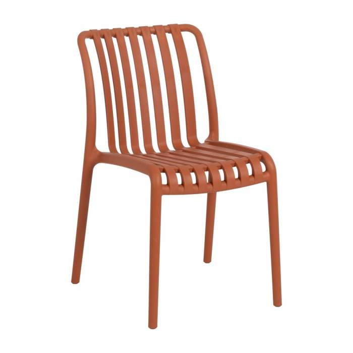 Scaun de exterior din polipropilenă teracotă  50 x 58 x 80 cm [3]