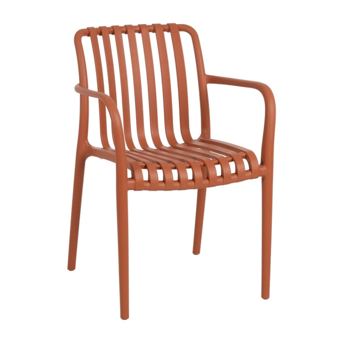 Scaun de exterior din polipropilenă teracotă 56 x 57 x 81 cm [3]
