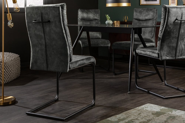 Scaun dining Comfort cu tapiterie din catifea [3]
