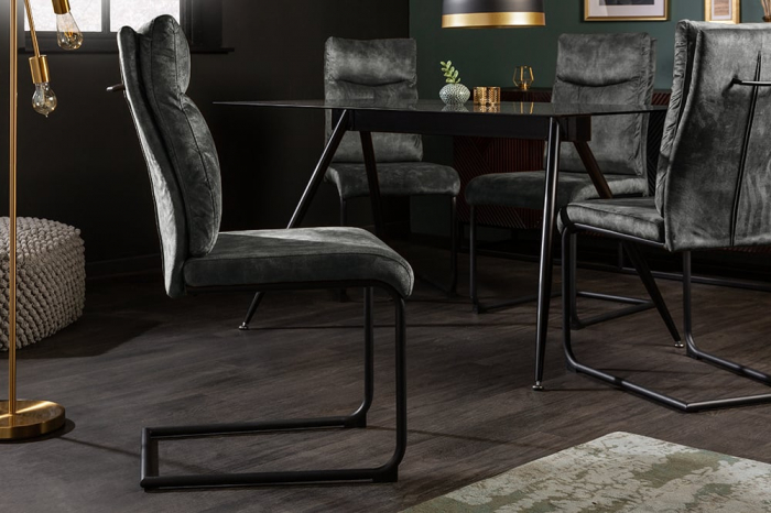 Scaun dining Comfort cu tapiterie din catifea [4]