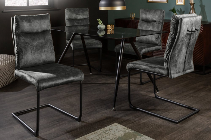 Scaun dining Comfort cu tapiterie din catifea [2]