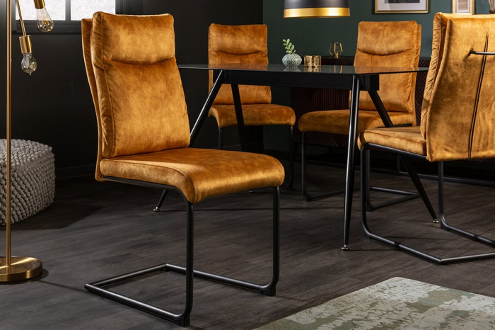 Scaun dining Comfort cu tapiterie din catifea [5]