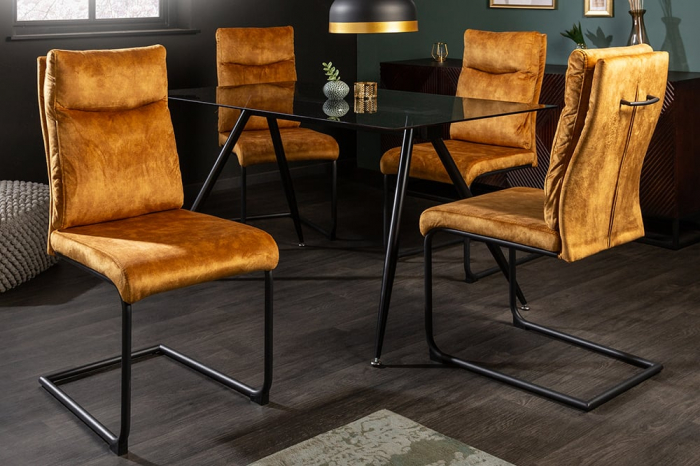 Scaun dining Comfort cu tapiterie din catifea [2]