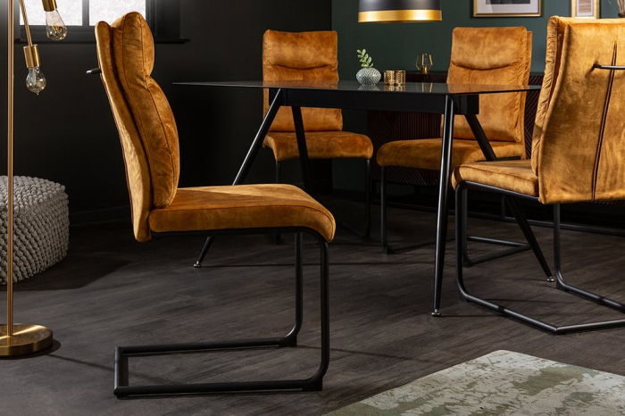 Scaun dining Comfort cu tapiterie din catifea [4]