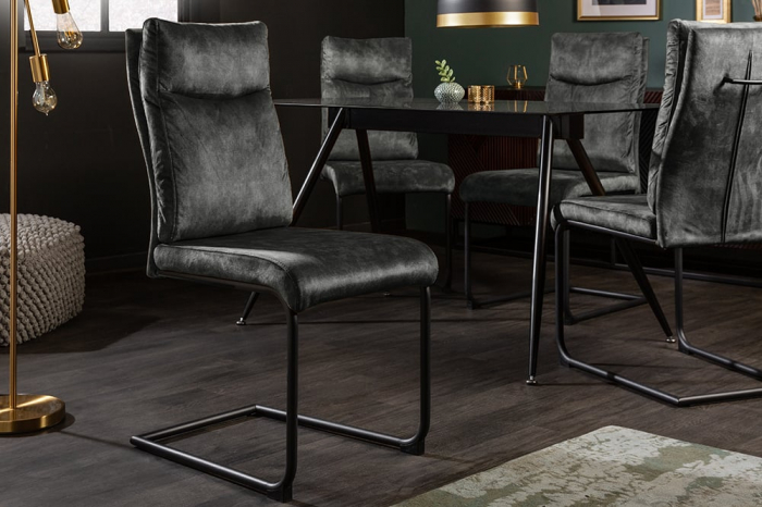 Scaun dining Comfort cu tapiterie din catifea [5]