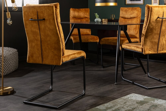 Scaun dining Comfort cu tapiterie din catifea [3]