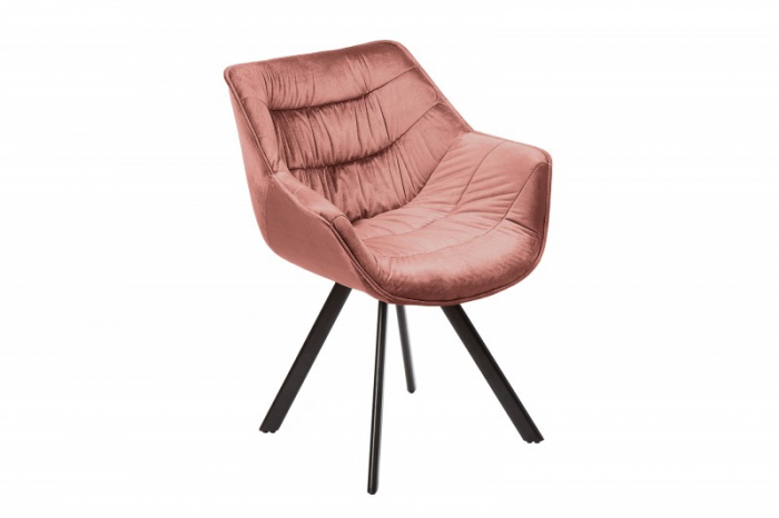 Scaun dining Dutch Comfort cu tapiterie din catifea si picioare din metal [6]