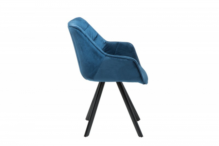 Scaun dining Dutch Comfort cu tapiterie din catifea si picioare din metal [3]