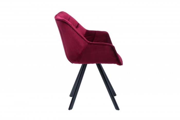 Scaun dining Dutch Comfort cu tapiterie din catifea si picioare din metal [3]