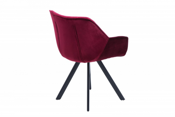 Scaun dining Dutch Comfort cu tapiterie din catifea si picioare din metal [4]