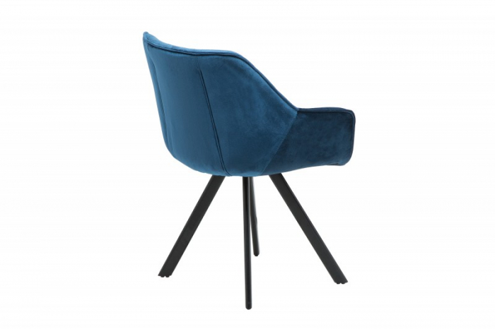 Scaun dining Dutch Comfort cu tapiterie din catifea si picioare din metal [4]