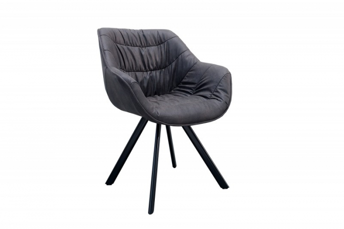 Scaun dining Dutch Comfort cu tapiterie din microfibra si picioare din metal [2]