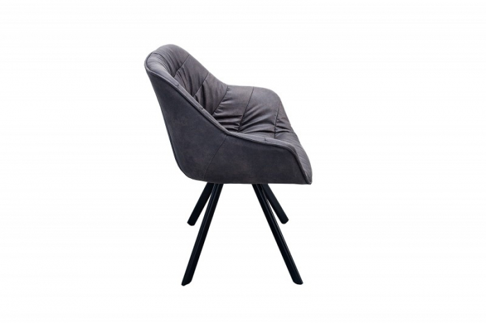 Scaun dining Dutch Comfort cu tapiterie din microfibra si picioare din metal [3]