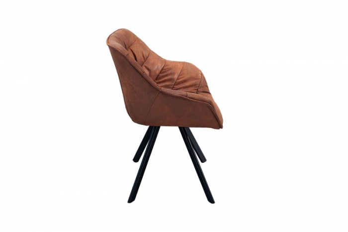 Scaun dining Dutch Comfort cu tapiterie din microfibra si picioare din metal [3]