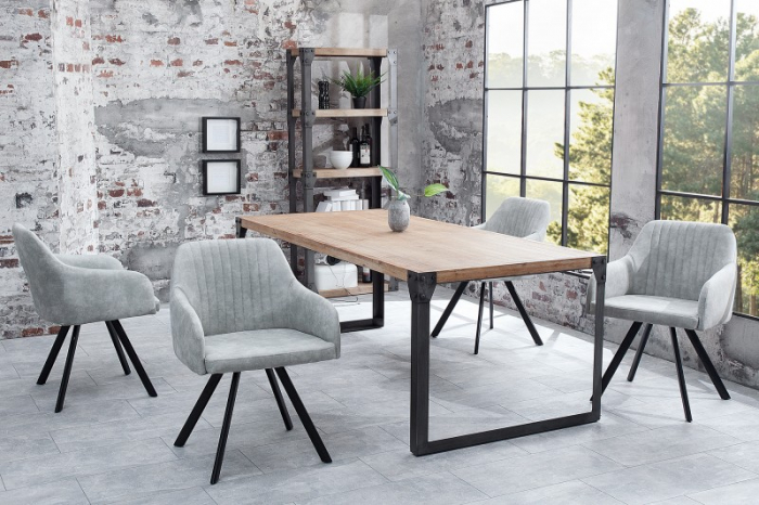 Scaun dining Lucca cu tapiterie din microfibra [2]