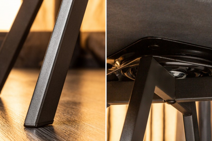 Scaun dining rotativ Lounger cu tapiterie din microfibra si tesatura structurala [6]