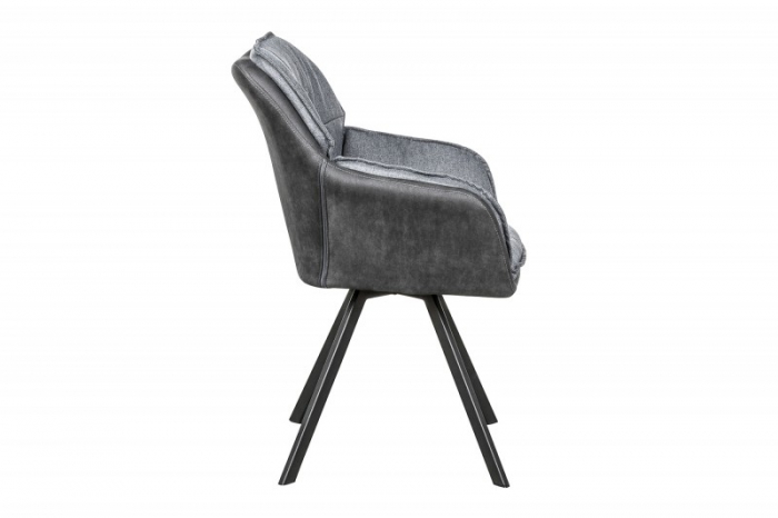 Scaun dining rotativ Lounger cu tapiterie din microfibra si tesatura structurala [3]