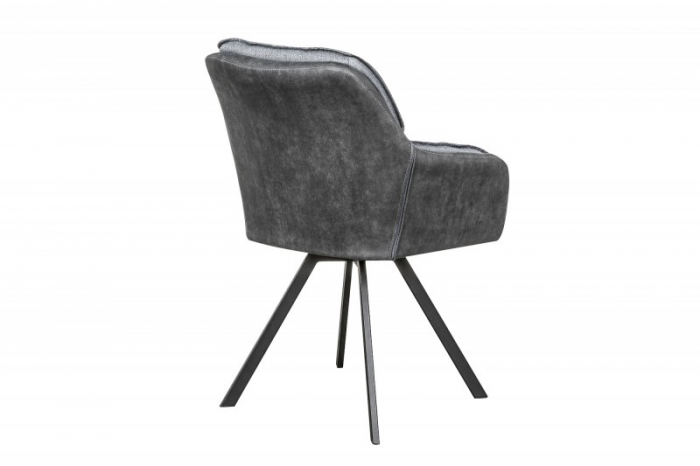 Scaun dining rotativ Lounger cu tapiterie din microfibra si tesatura structurala [4]