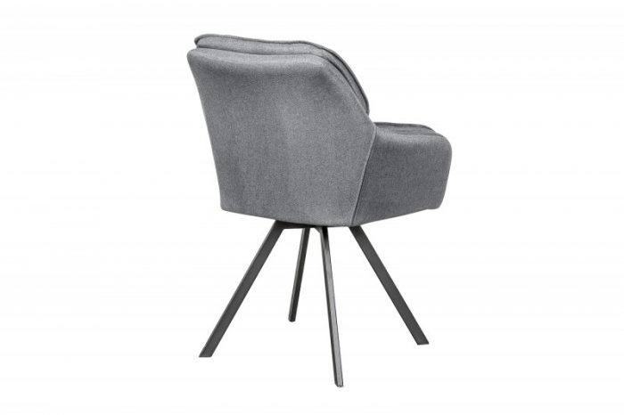 Scaun dining rotativ Lounger cu tapiterie din tesatura structurala [4]