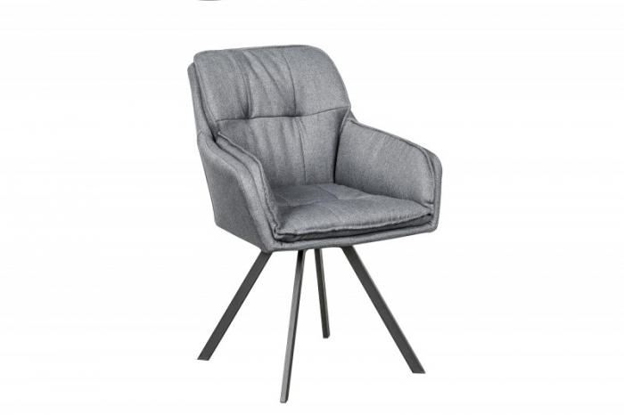 Scaun dining rotativ Lounger cu tapiterie din tesatura structurala [2]