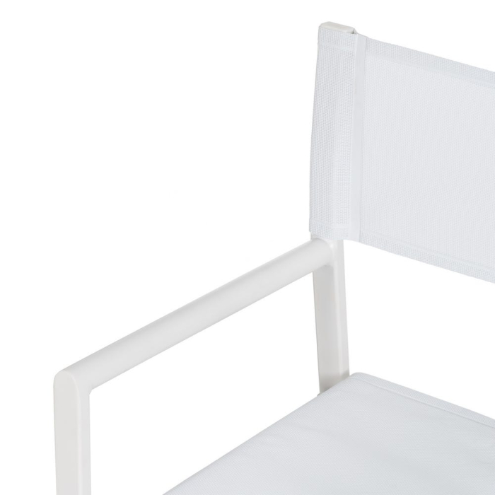 Scaun de exterior Director din aluminiu alb-textilena 56 x 53 x 84 cm [8]