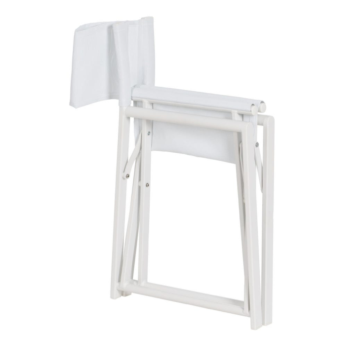 Scaun de exterior Director din aluminiu alb-textilena 56 x 53 x 84 cm [6]