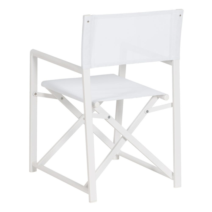Scaun de exterior Director din aluminiu alb-textilena 56 x 53 x 84 cm [5]