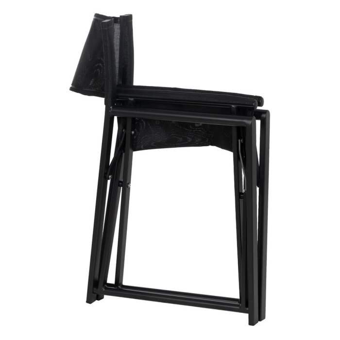 Scaun de exterior Director din aluminiu negru-textilena 56 x 53 x 84 cm [6]