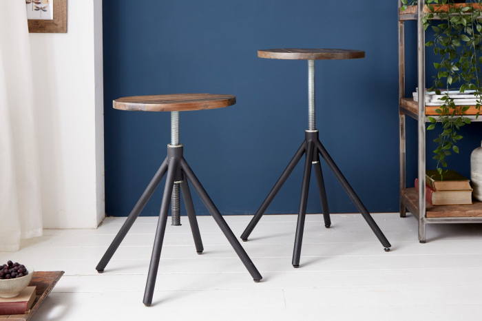 Scaun FACTORY din lemn de salcam, 38-60 cm [2]