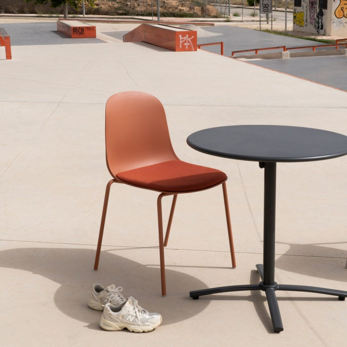 Scaun de exterior flame red metal  50 x 53 x 85 cm [2]